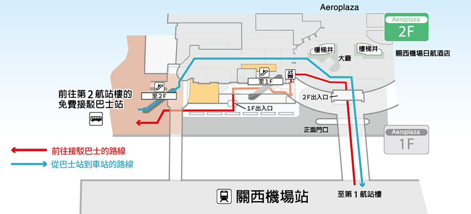 京都大阪自由行｜搭乘樂桃航空從大阪關西機場第二航廈到第一航廈的交通攻略！